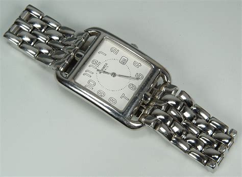 vintage hermes watches cape cod with stainless links on band|hermes cape cod watches for sale.